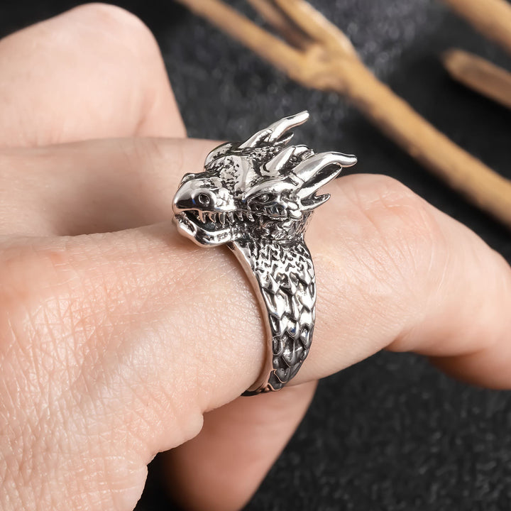 WorldNorse Jormungandr Drachenkopf Wikingerring