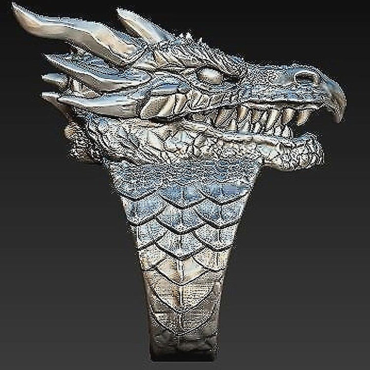 WorldNorse Jormungandr Drachenkopf Wikingerring
