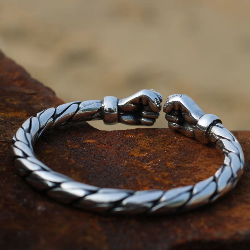 WorldNorse Kraft in der Hand Doppelfaust Vintage Armband