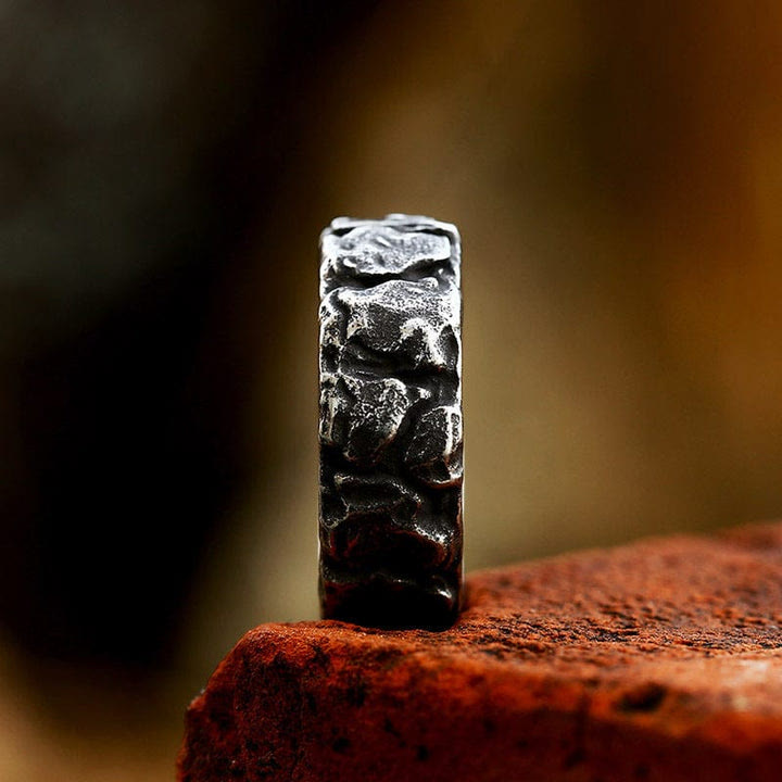 WorldNorse Stone Rune Edelstahl Wikingerring