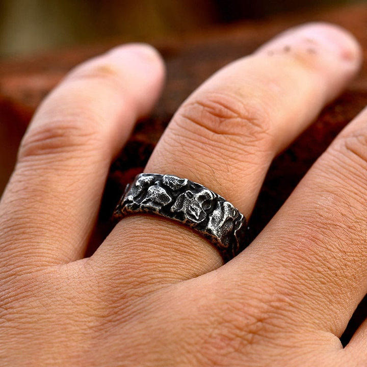 WorldNorse Stone Rune Edelstahl Wikingerring