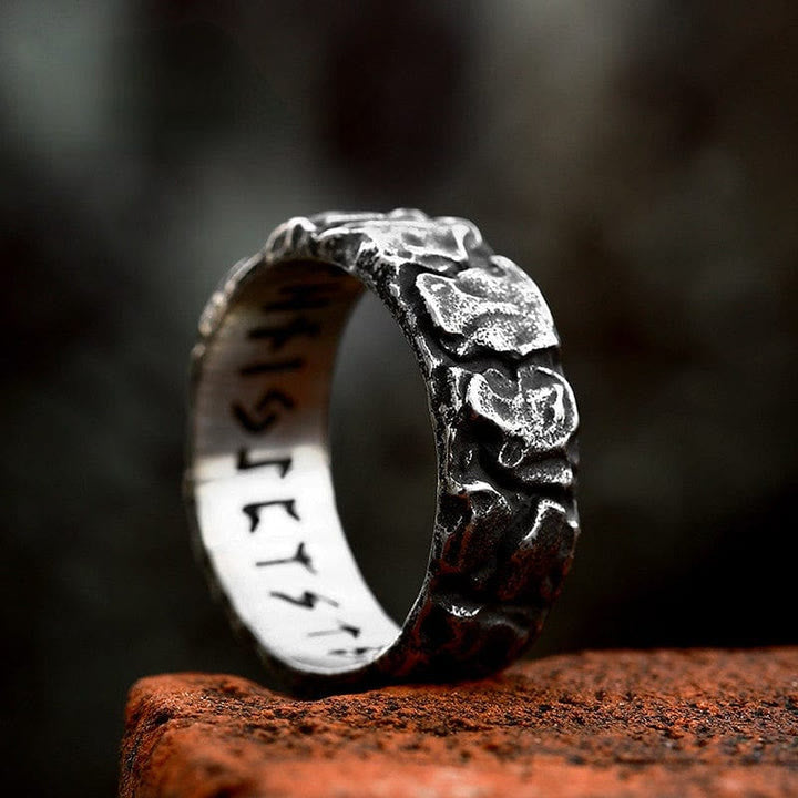 WorldNorse Stone Rune Edelstahl Wikingerring