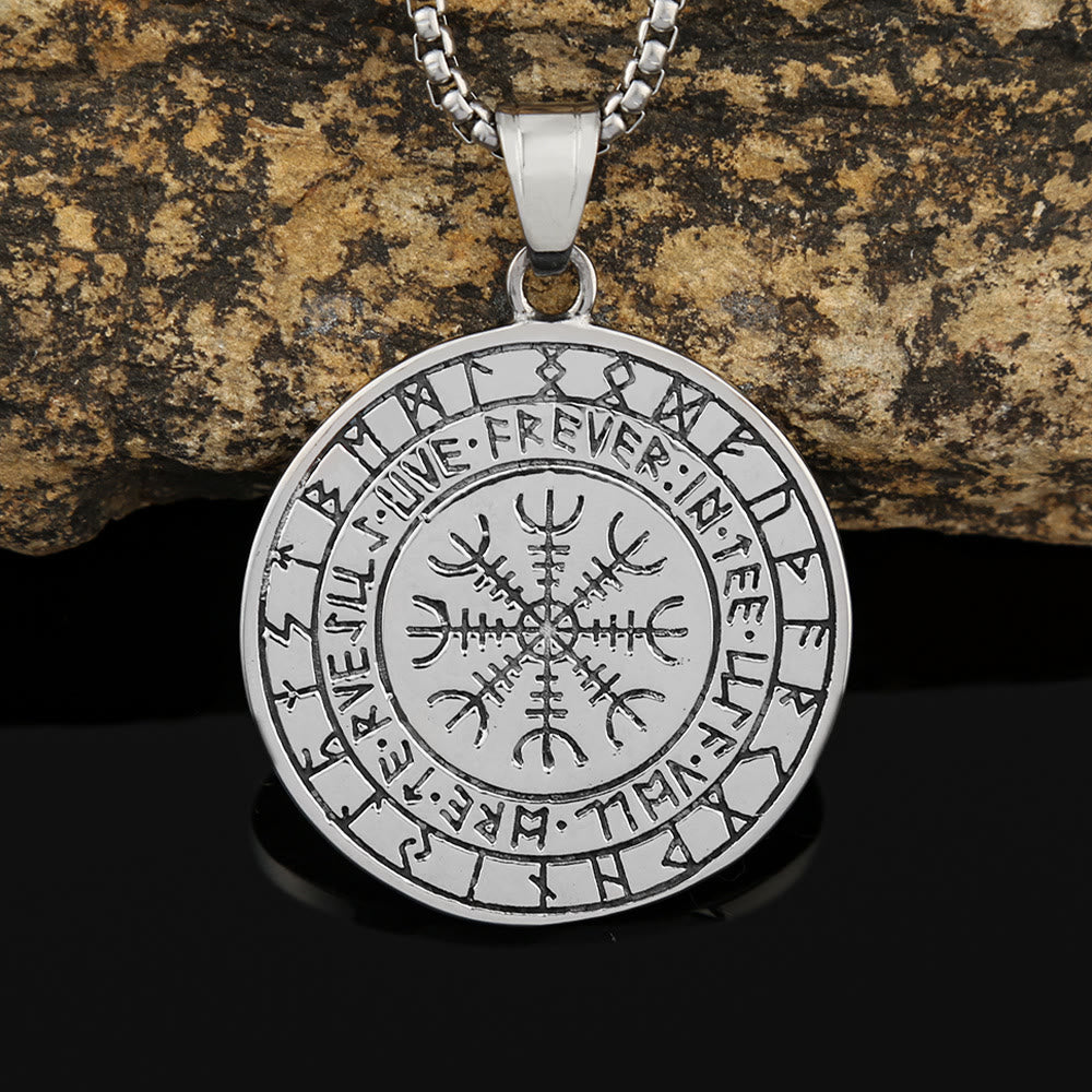 WorldNorse Viking Rune Dreifaches Horn von Odin Drachen Halskette