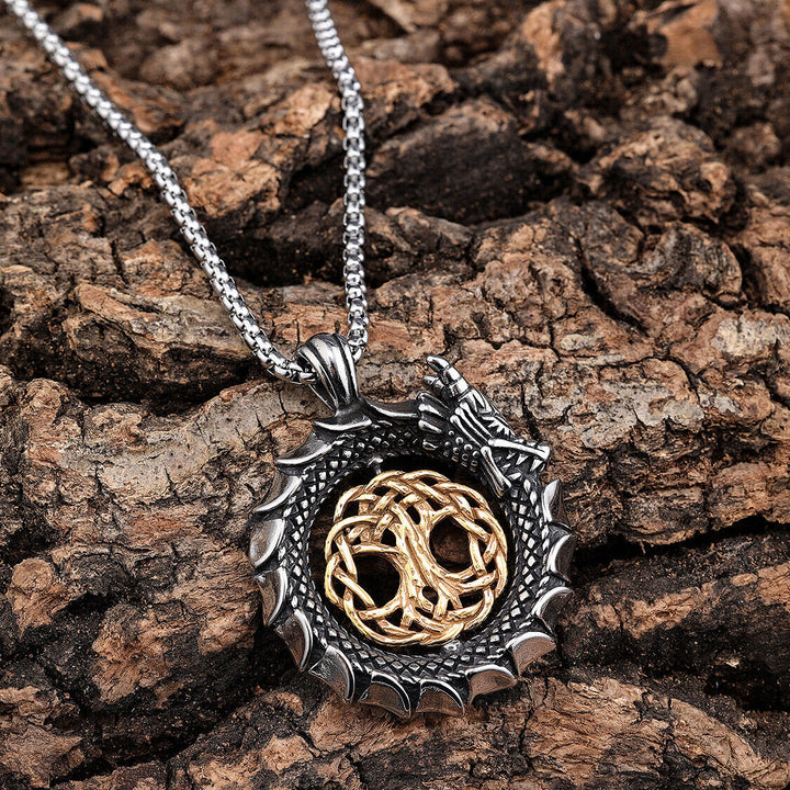 WorldNorse Jormungandr Halskette mit Lebensbaum