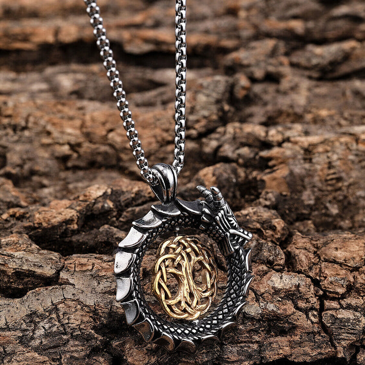 WorldNorse Jormungandr Halskette mit Lebensbaum