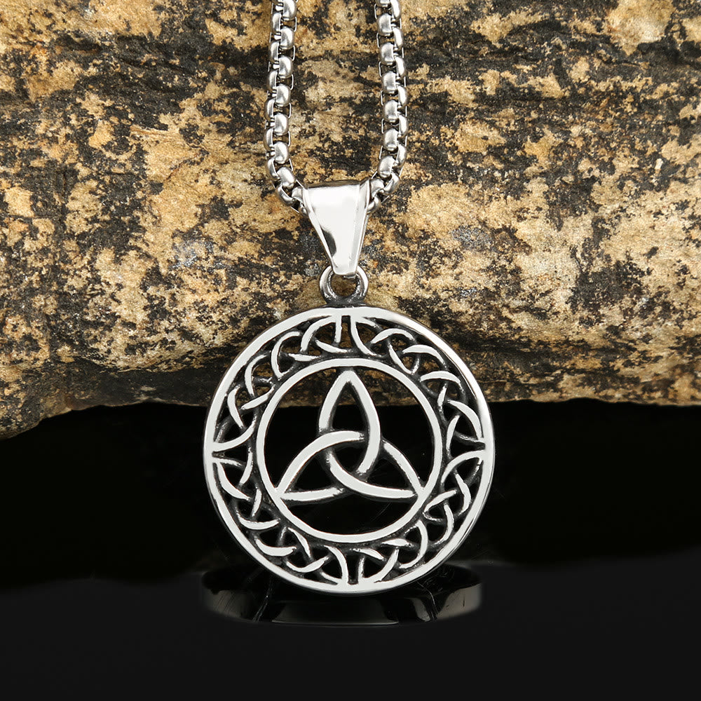 WorldNorse Nordische Triquetra Halskette mit keltischem Dreifaltigkeitsknoten