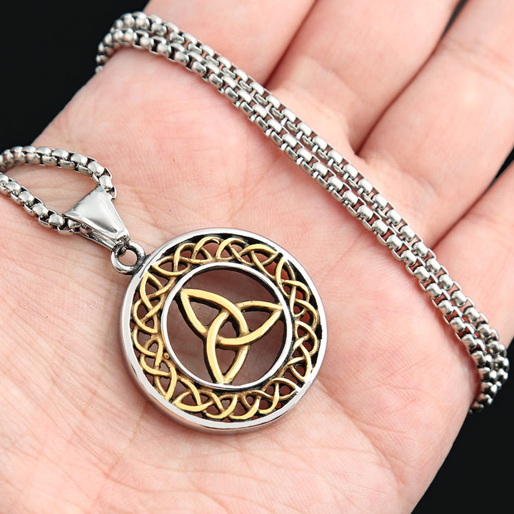 WorldNorse Nordische Triquetra Halskette mit keltischem Dreifaltigkeitsknoten