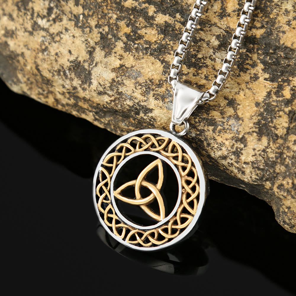 WorldNorse Nordische Triquetra Halskette mit keltischem Dreifaltigkeitsknoten