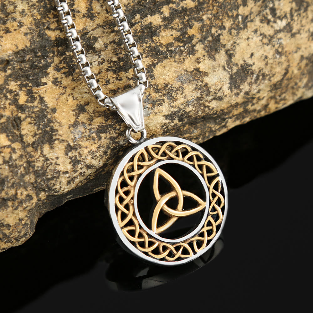 WorldNorse Nordische Triquetra Halskette mit keltischem Dreifaltigkeitsknoten