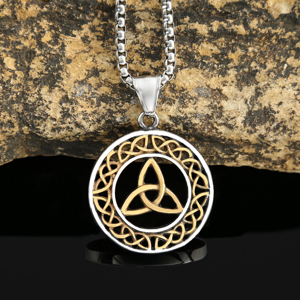 WorldNorse Nordische Triquetra Halskette mit keltischem Dreifaltigkeitsknoten