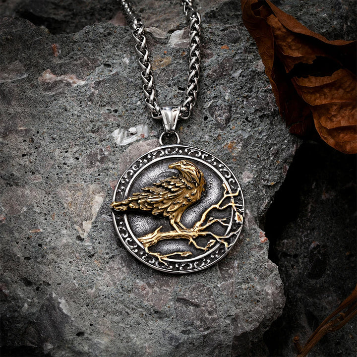 WorldNorse Vintage geprägte Raven -Odin