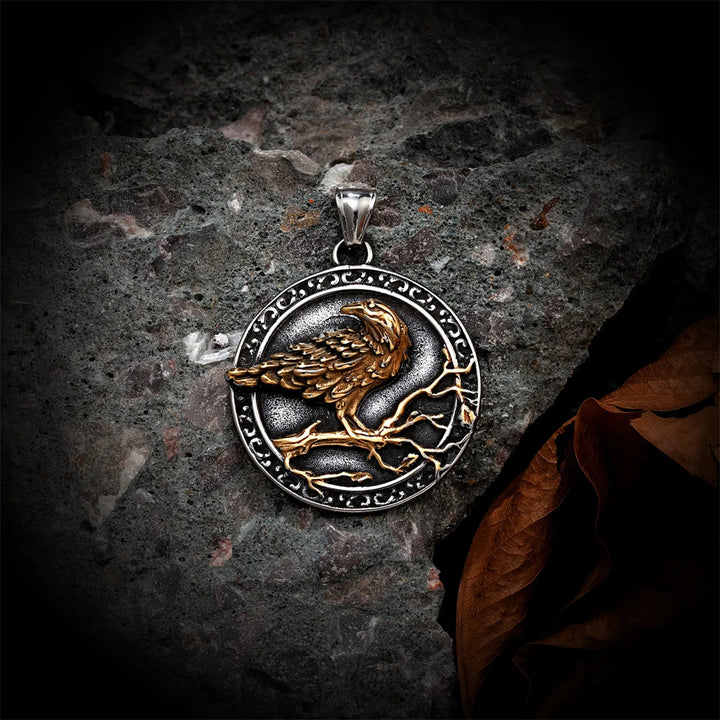 WorldNorse Vintage geprägte Raven -Odin