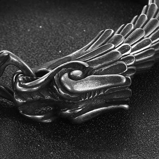 WorldNordisches Drachenschuppen-Armband aus Edelstahl
