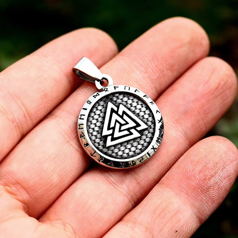 WorldNorse Valknut Dreieck Totem Rune Wikinger Halskette