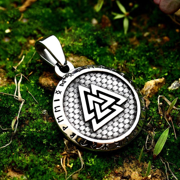 WorldNorse Valknut Dreieck Totem Rune Wikinger Halskette