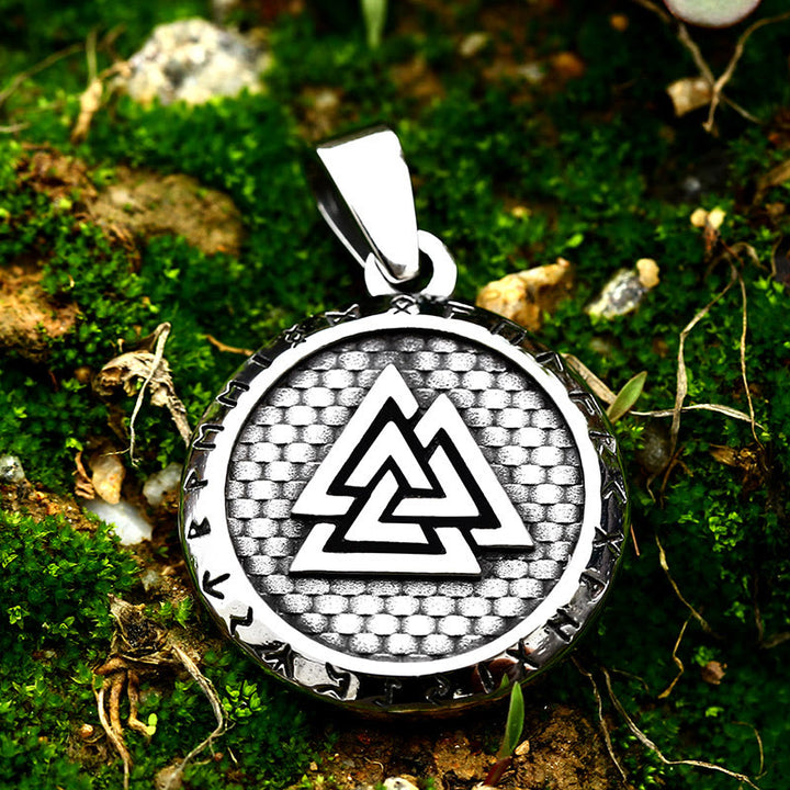 WorldNorse Valknut Dreieck Totem Rune Wikinger Halskette