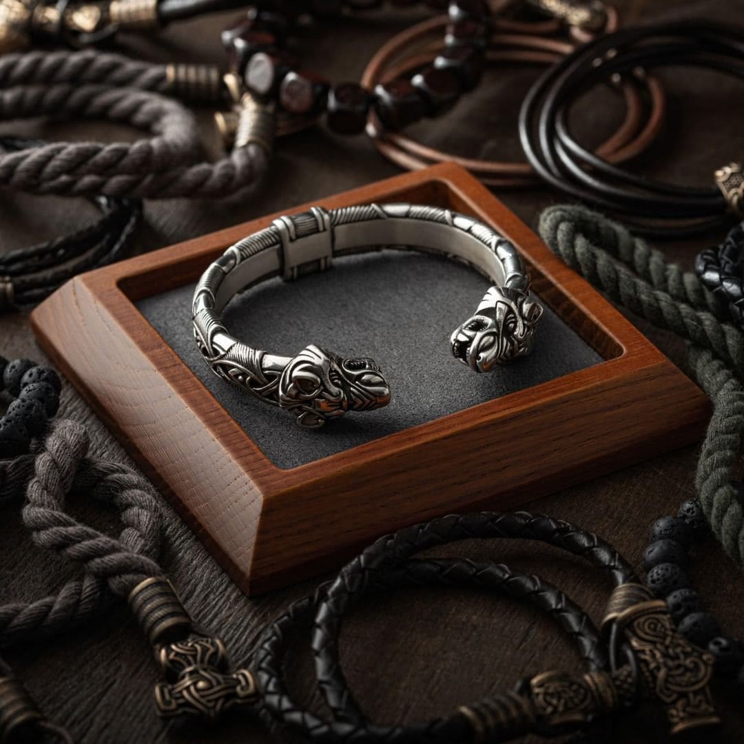 WorldNorse Fenrir der Wolf handgefertigtes Armband