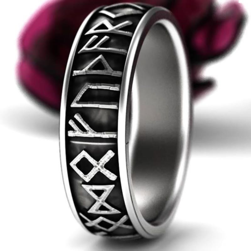WorldNorse Klassischer Ring im nordischen Rune, mehrfarbig