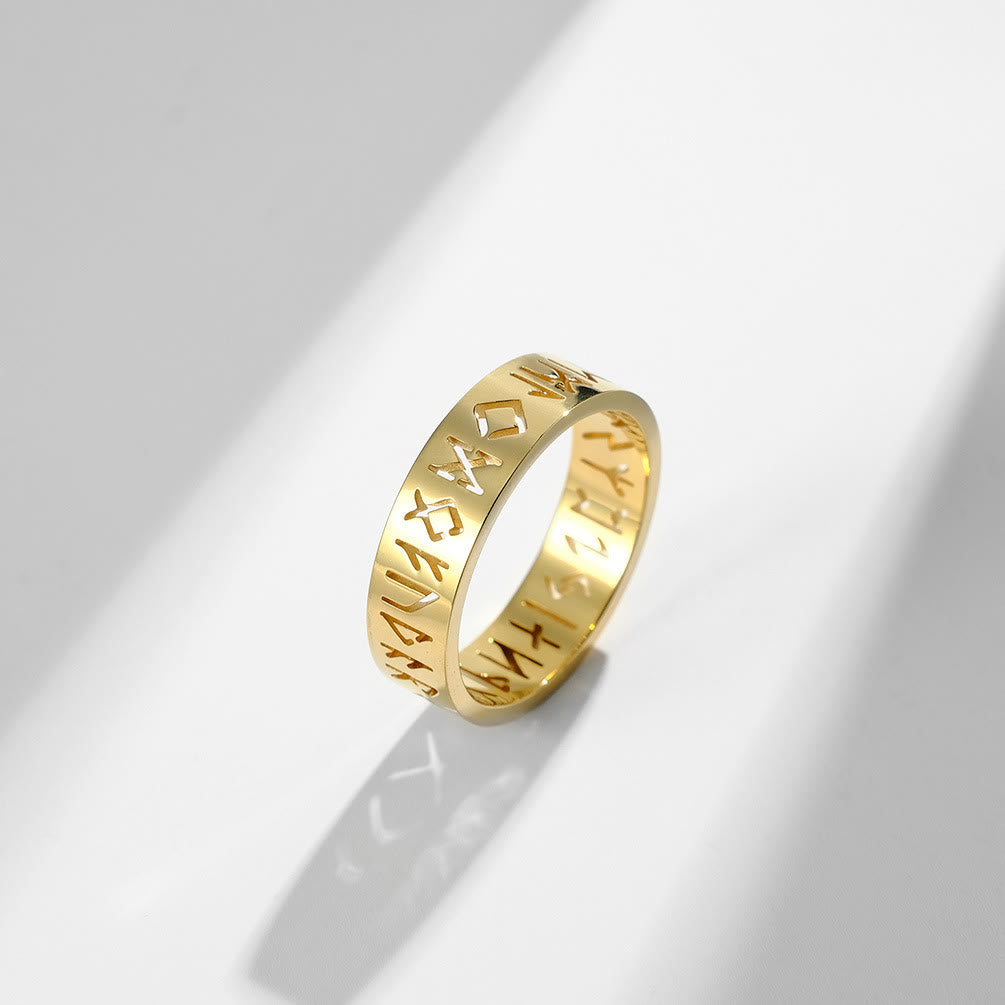 WorldNorse Klassischer Ring im nordischen Rune, mehrfarbig