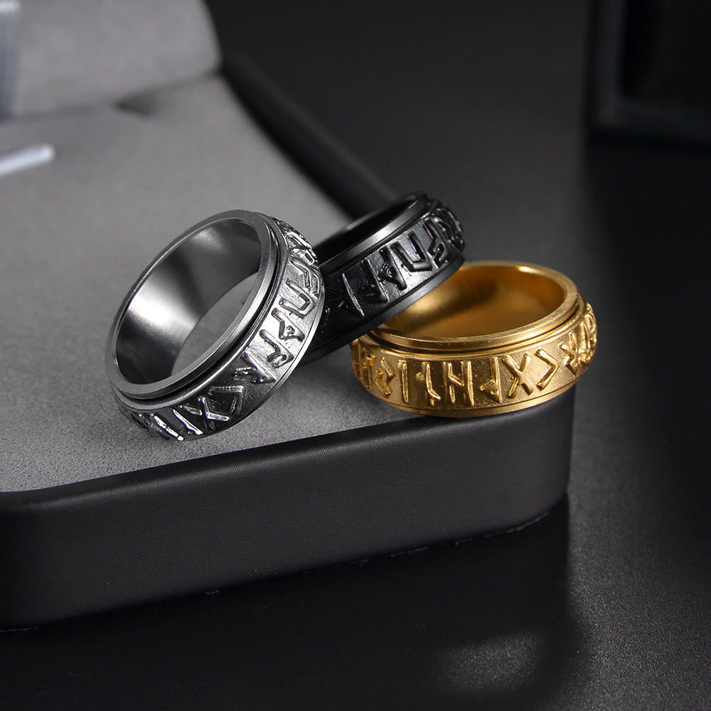 WorldNorse Klassischer Ring im nordischen Rune, mehrfarbig