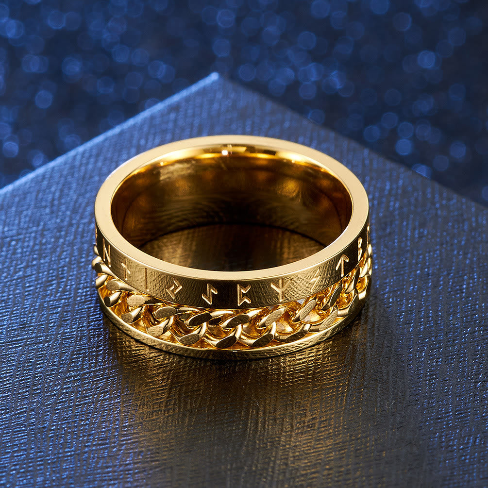 WorldNorse Klassischer Ring im nordischen Rune, mehrfarbig
