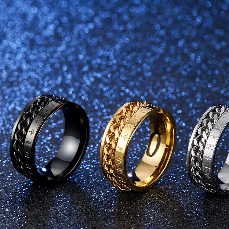 WorldNorse Klassischer Ring im nordischen Rune, mehrfarbig