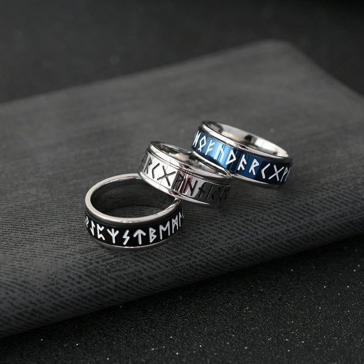 WorldNorse Klassischer Ring im nordischen Rune, mehrfarbig
