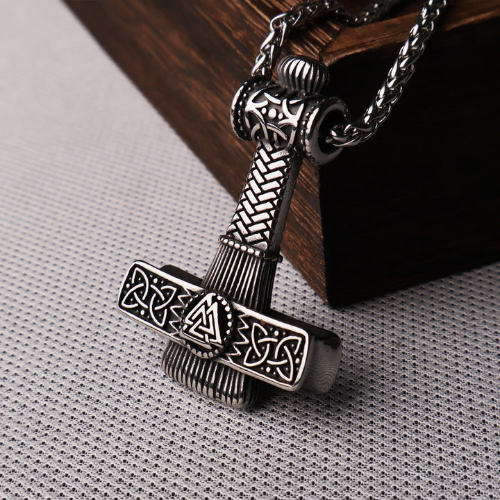 WorldNorse Valknut Skandinavische Wikinger-Kreuz-Amulett-Halskette