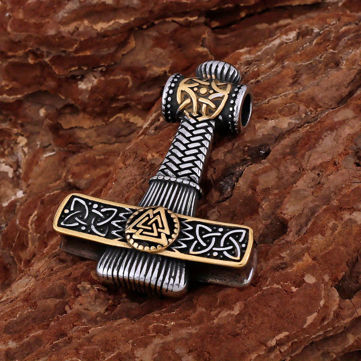 WorldNorse Valknut Skandinavische Wikinger-Kreuz-Amulett-Halskette