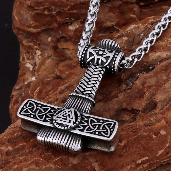 WorldNorse Valknut Skandinavische Wikinger-Kreuz-Amulett-Halskette