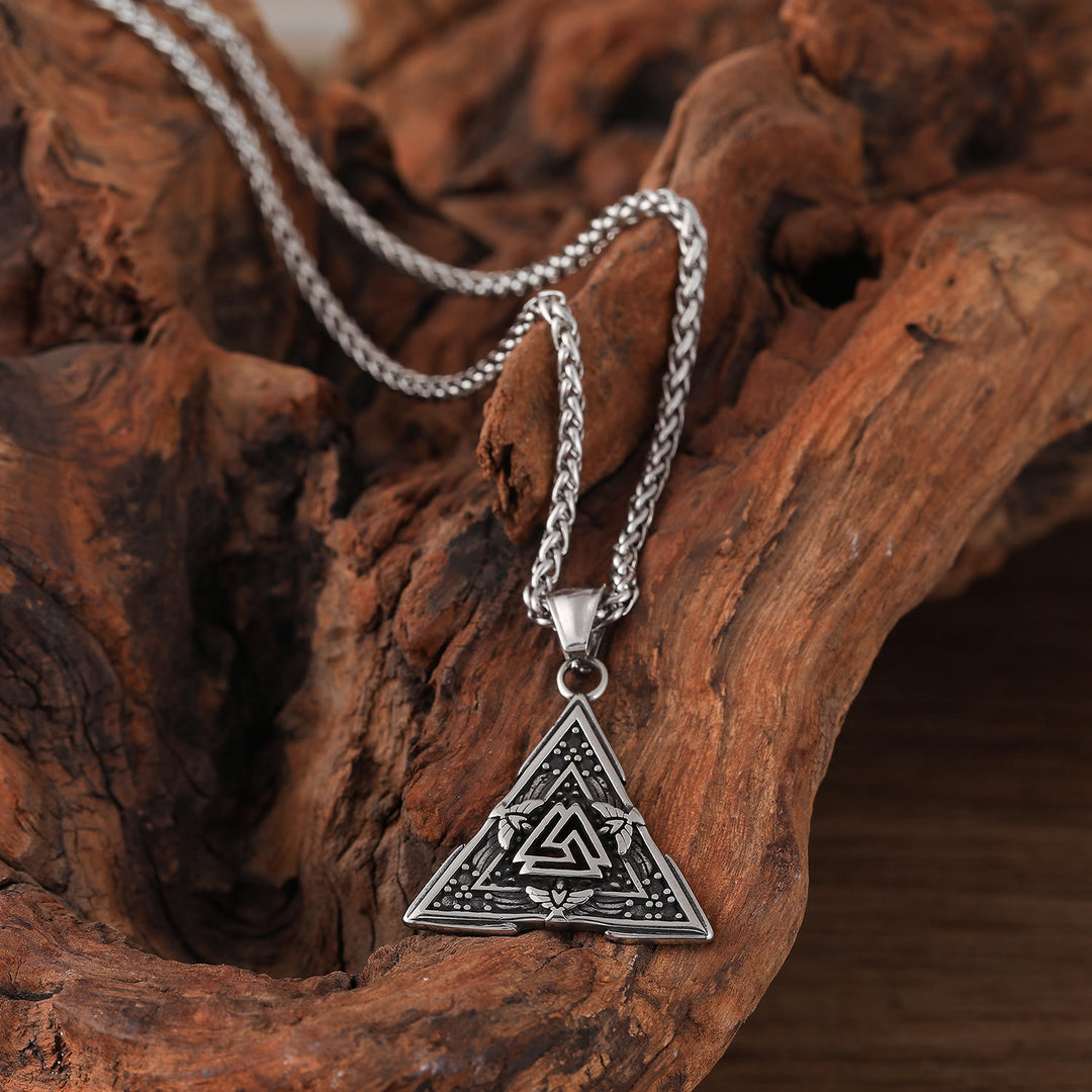 WorldNorse Viking Dreieck Valknut Hrungnir Herz Halskette