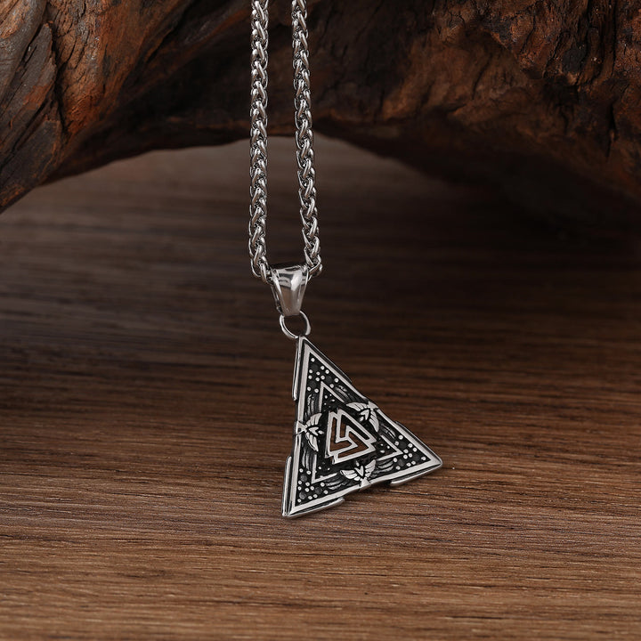 WorldNorse Viking Dreieck Valknut Hrungnir Herz Halskette