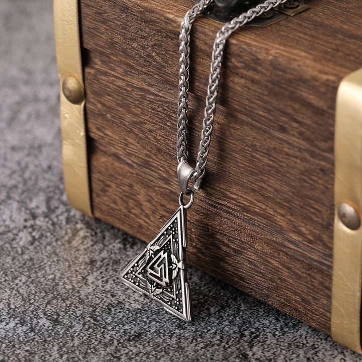 WorldNorse Viking Dreieck Valknut Hrungnir Herz Halskette