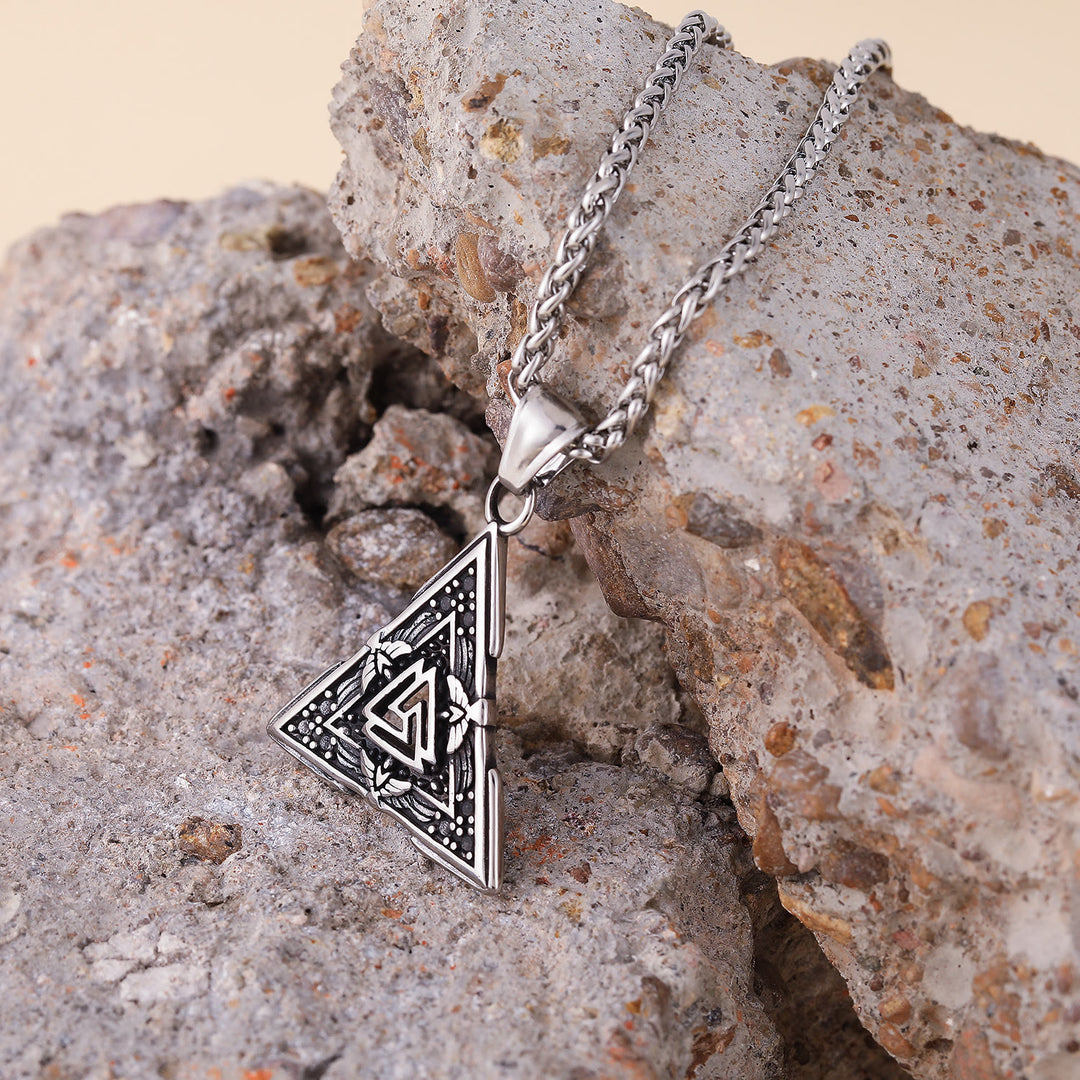 WorldNorse Viking Dreieck Valknut Hrungnir Herz Halskette