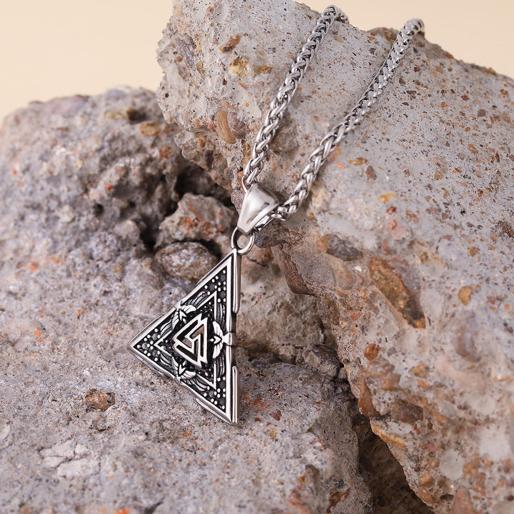 WorldNorse Viking Dreieck Valknut Hrungnir Herz Halskette