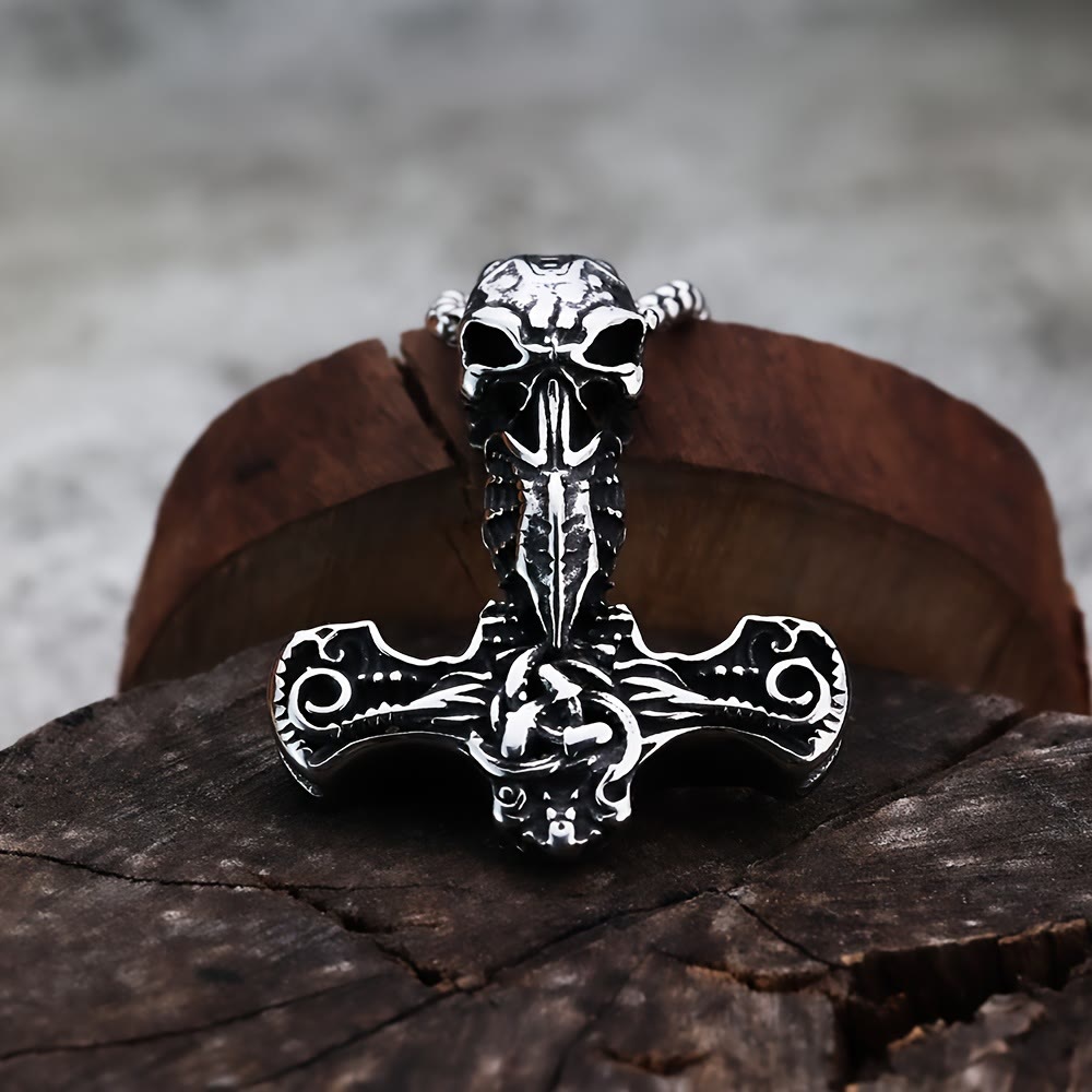 WorldNorse Halskette im nordischen Stil Mjölnir Thors Hammer