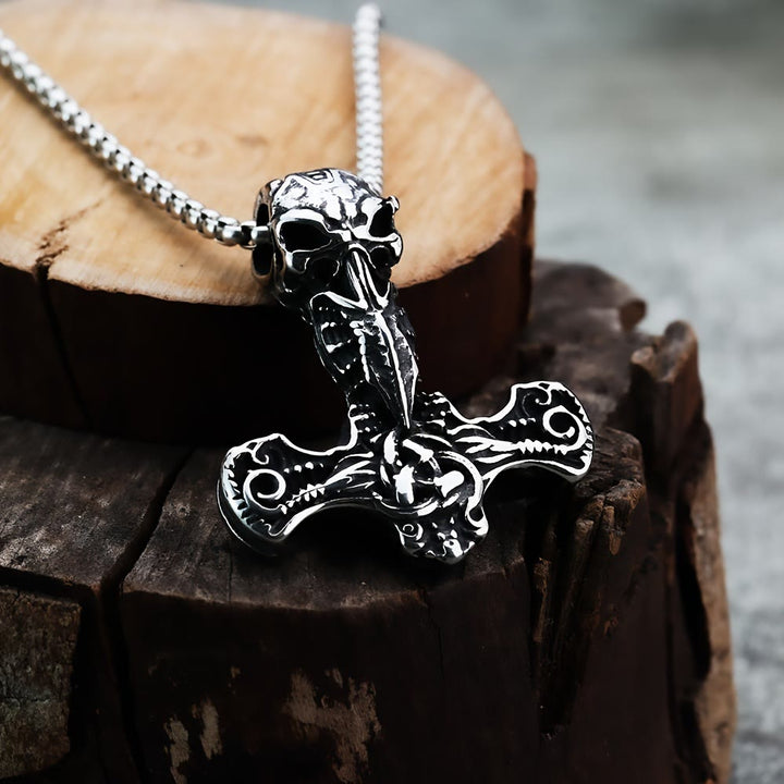 WorldNorse Halskette im nordischen Stil Mjölnir Thors Hammer