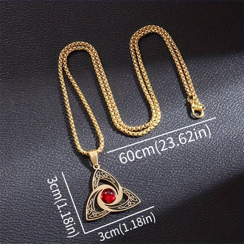 WorldNorse Verzauberte Triquetra Halskette mit Keltischer Knoten -Amulett