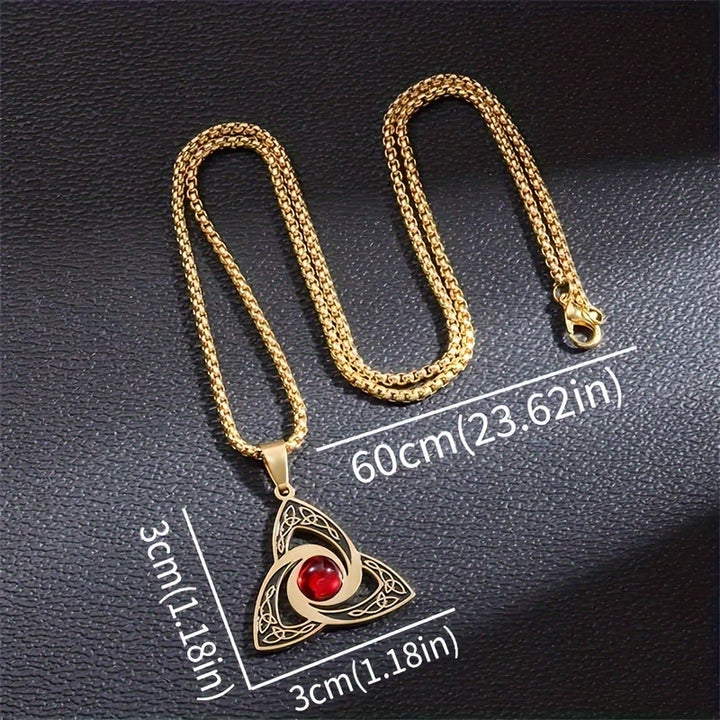 WorldNorse Verzauberte Triquetra Halskette mit Keltischer Knoten -Amulett