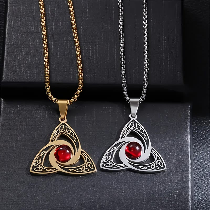 WorldNorse Verzauberte Triquetra Halskette mit Keltischer Knoten -Amulett