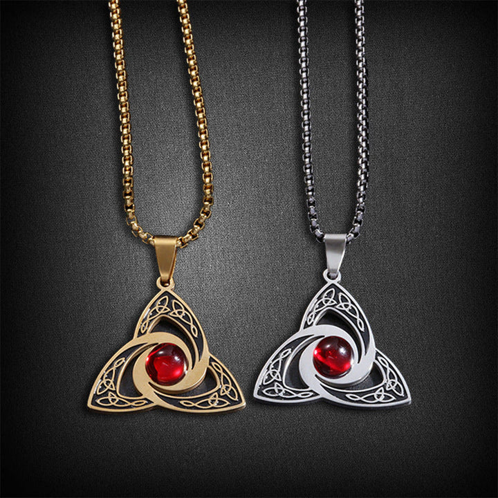 WorldNorse Verzauberte Triquetra Halskette mit Keltischer Knoten -Amulett