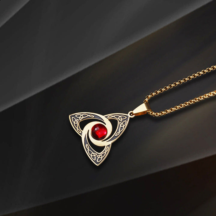 WorldNorse Verzauberte Triquetra Halskette mit Keltischer Knoten -Amulett
