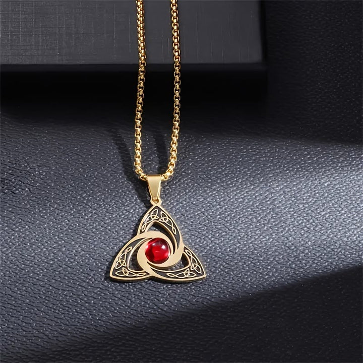 WorldNorse Verzauberte Triquetra Halskette mit Keltischer Knoten -Amulett