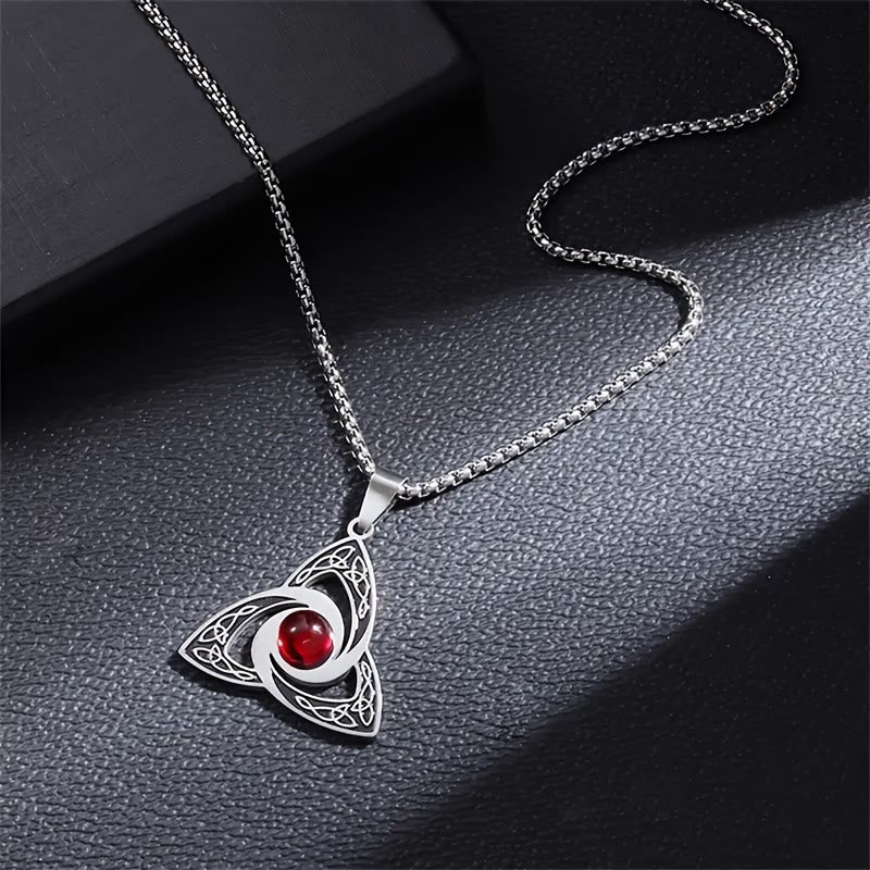 WorldNorse Verzauberte Triquetra Halskette mit Keltischer Knoten -Amulett