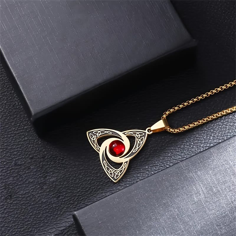 WorldNorse Verzauberte Triquetra Halskette mit Keltischer Knoten -Amulett