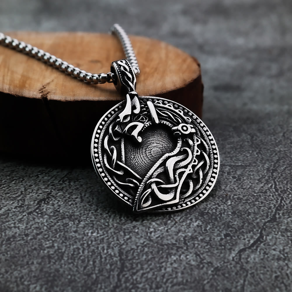 WorldNorse Halskette mit keltischem Wikinger- Wolf -Anhänger