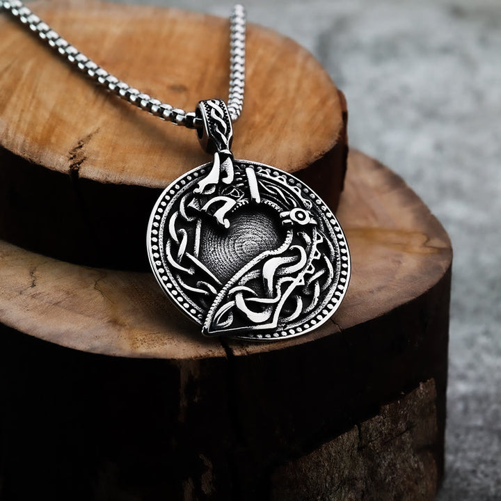 WorldNorse Halskette mit keltischem Wikinger- Wolf -Anhänger