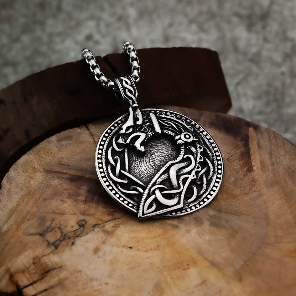 WorldNorse Halskette mit keltischem Wikinger- Wolf -Anhänger