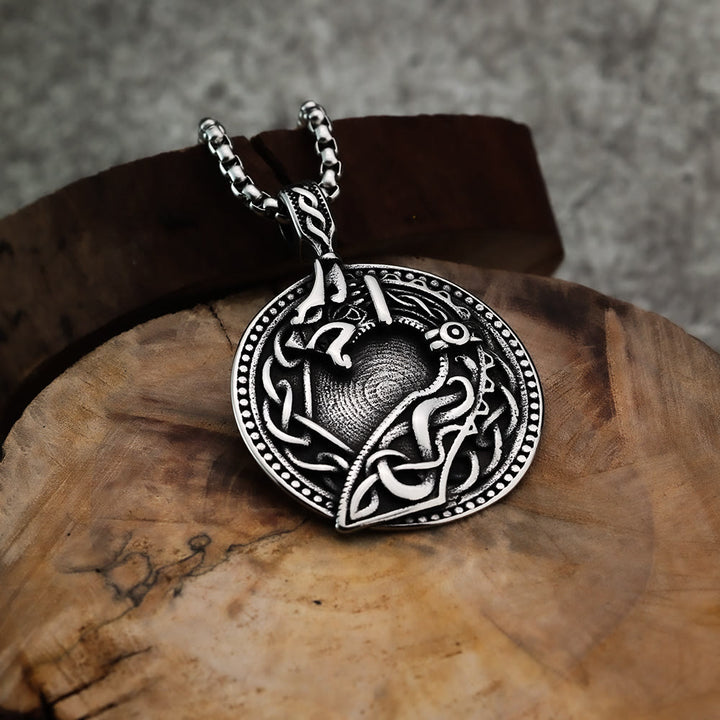 WorldNorse Halskette mit keltischem Wikinger- Wolf -Anhänger