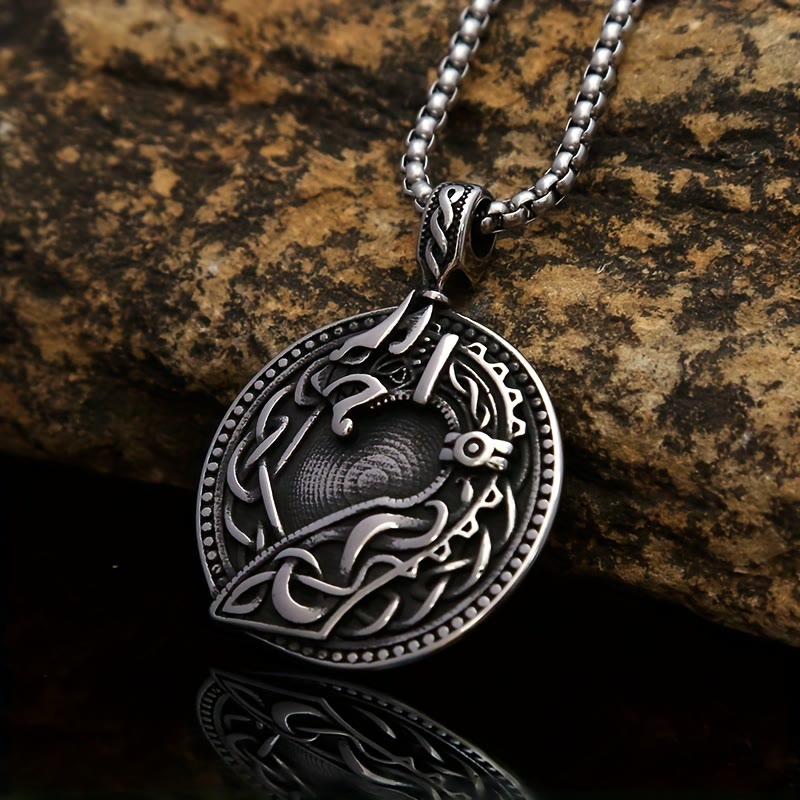 WorldNorse Halskette mit keltischem Wikinger- Wolf -Anhänger
